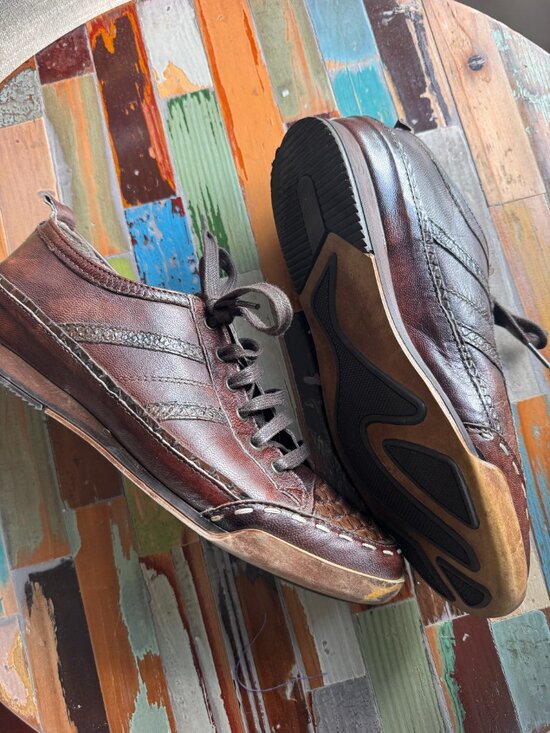 Italian Craftsmanship! Roberto Durville Brown Leather Lace-Up Shoes Size 39